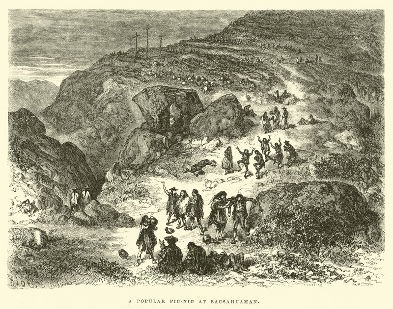 Populární piknik v Sacsayhuaman od Edouard Riou