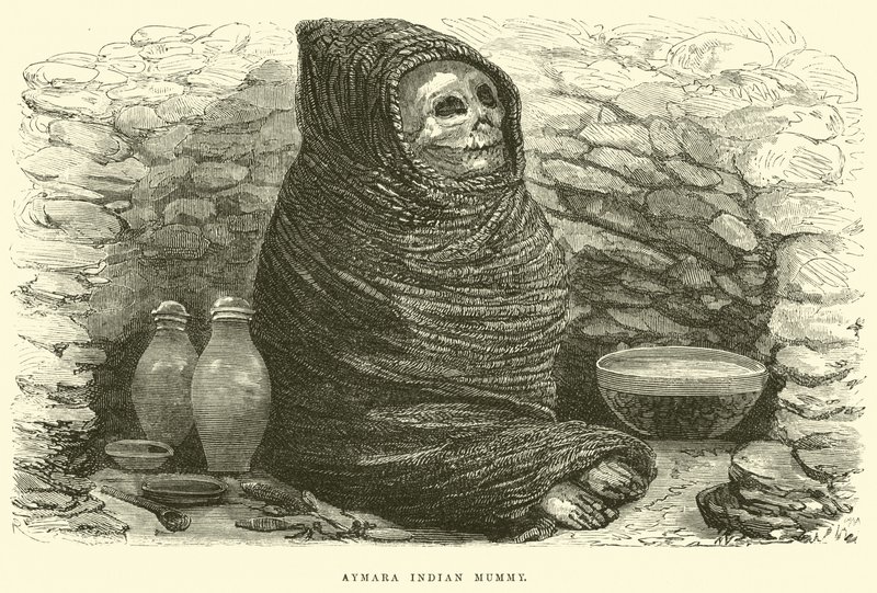 Indická mumie Aymara od Edouard Riou