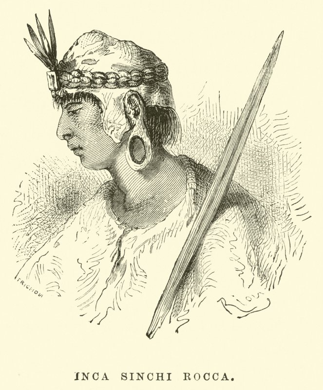 Inca Sinchi Rocca od Edouard Riou