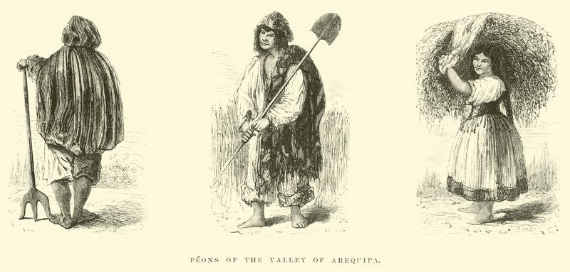 Peoni z údolí Arequipa od Edouard Riou