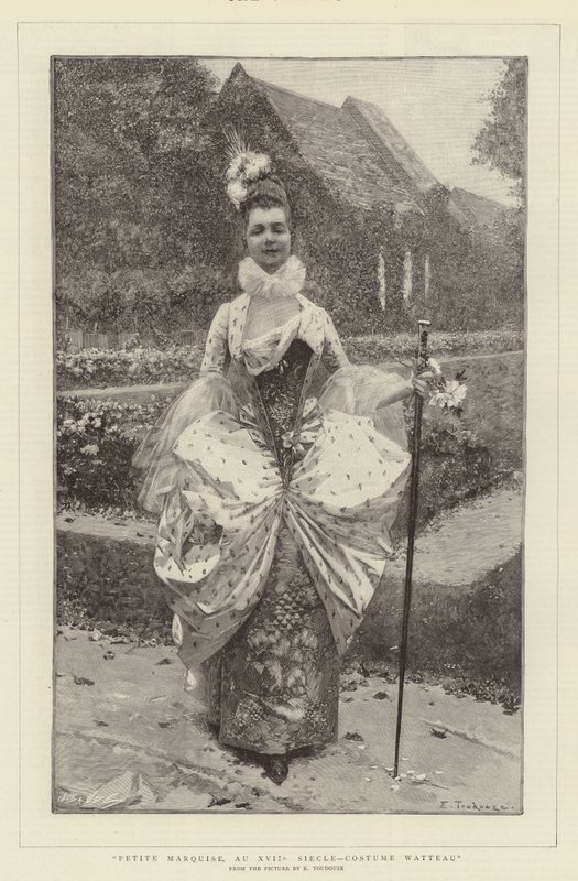 Petite Marquise, 17. století, kostým Watteau od Edouard Toudouze