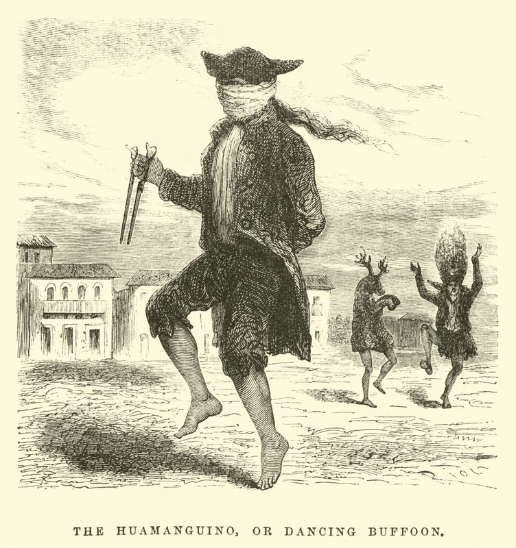 Huamanguino nebo Tančící Buffoon od Edouard Riou