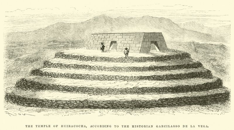Chrám Huiracocha, podle historika Garcilasso de la Vega od Edouard Riou