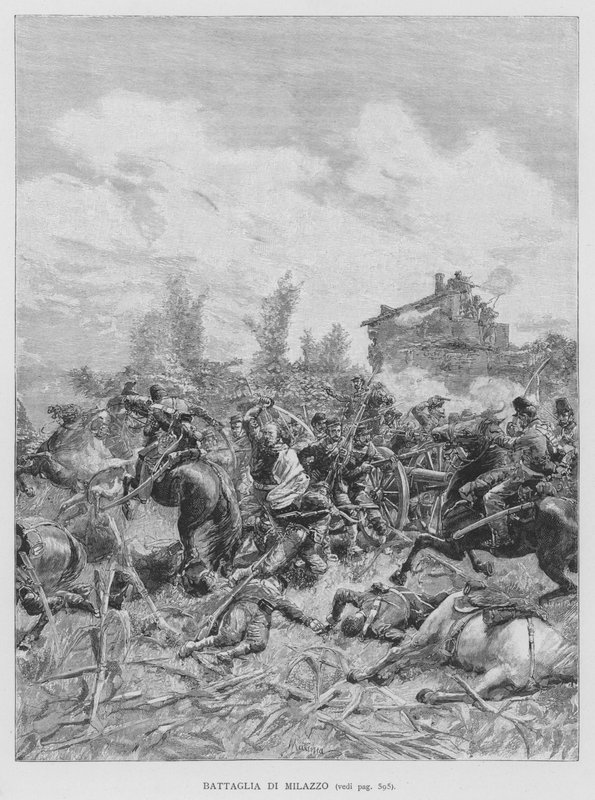 Bitva u Milazza (rytina) od Edouardo Matania