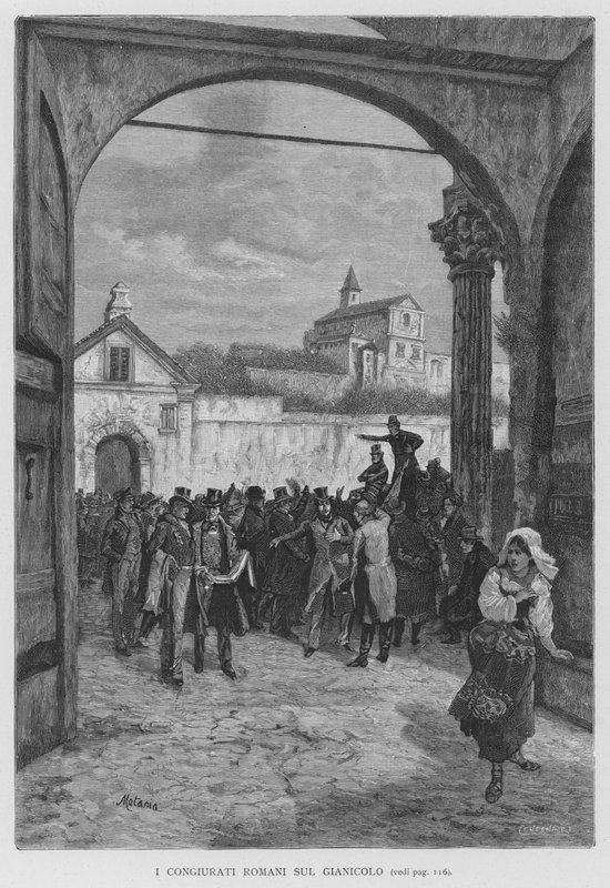 Římští kouzelníci na kopci Janiculum (rytina) od Edouardo Matania