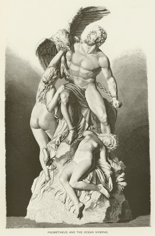 Prometheus a oceánské nymfy od Eduard Muller