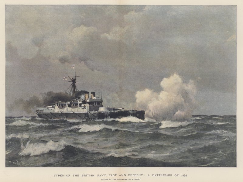 Bitevní loď z roku 1893 od Eduardo de Martino