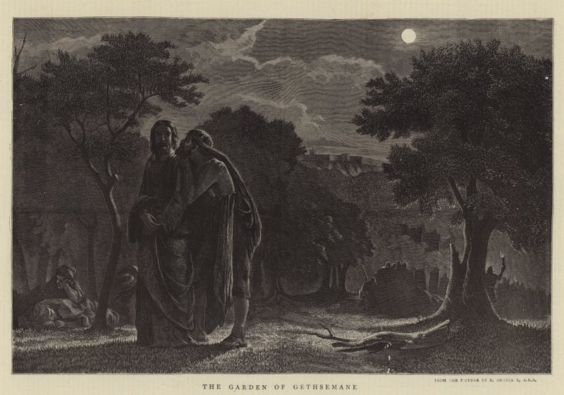 Getsemanská zahrada od Edward A. Armitage