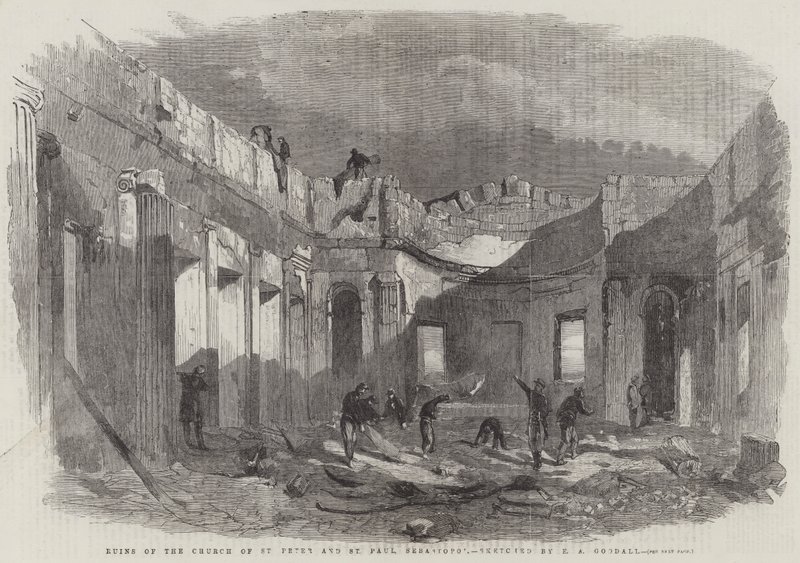 Ruiny kostela svatého Petra a svatého Pavla, Sebastopol od Edward Angelo Goodall