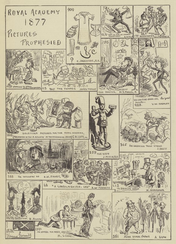 Královská akademie 1877, obrázky prorokovány od Edward A. Armitage