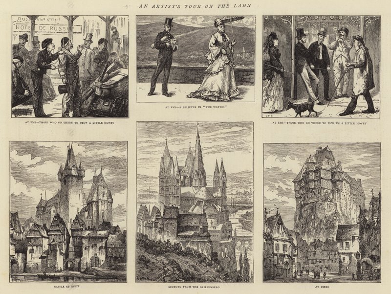 Umělecká prohlídka na Lahn od Edward Frederick Brewtnall