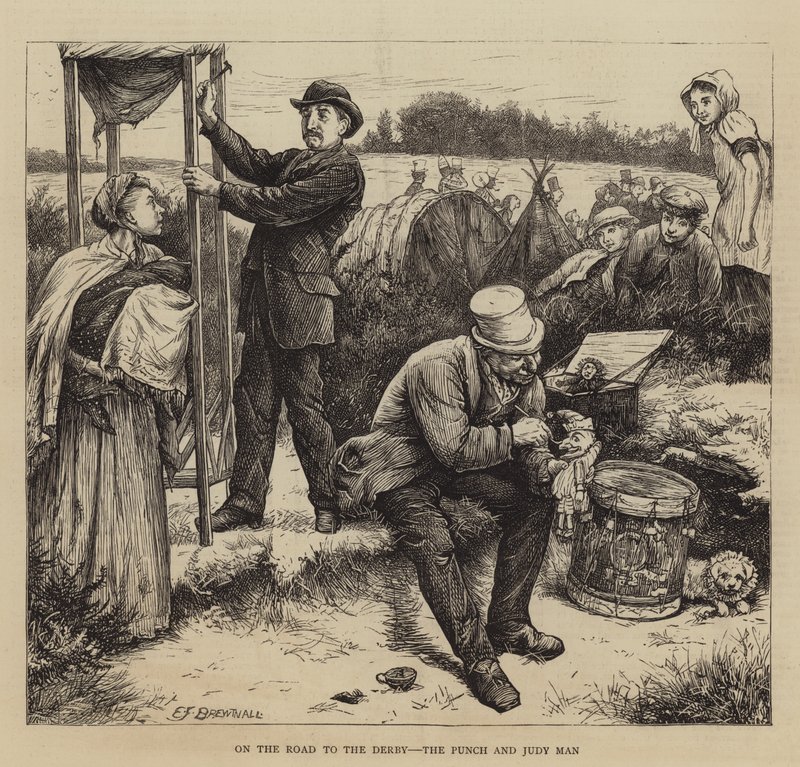Na cestě do derby, Punch a Judy Man od Edward Frederick Brewtnall