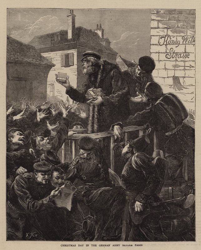 Štědrý den v německé armádě před Paříží od Edward John Gregory