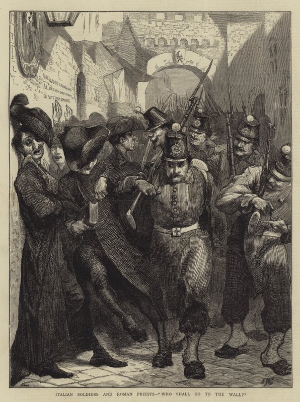 Italští vojáci a římští kněží, kdo půjde ke zdi od Edward John Gregory