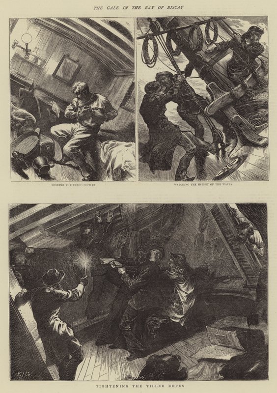 Bouře v Biskajském zálivu od Edward John Gregory