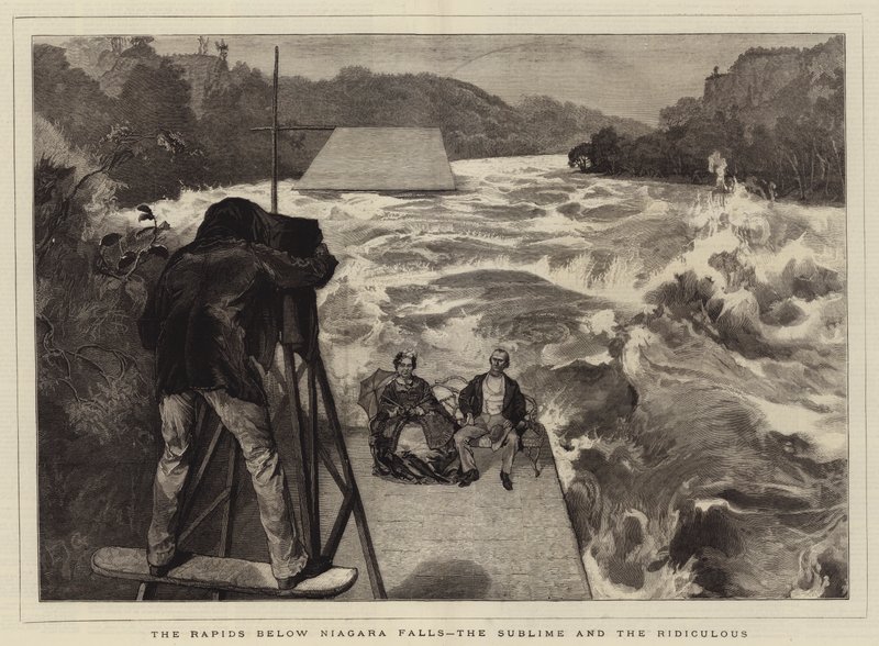 Peřeje pod Niagarskými vodopády, Vznešené a Směšné od Edward John Gregory
