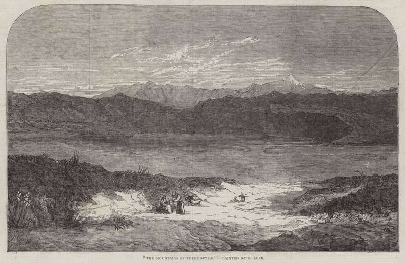 Pohoří Thermopylae od Edward Lear