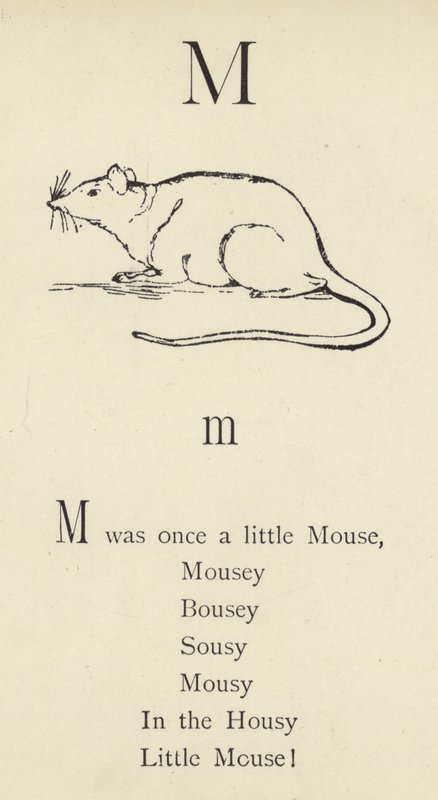 Písmeno M od Edward Lear