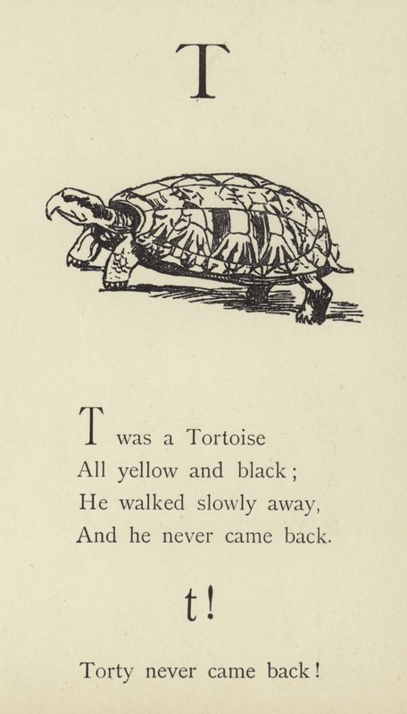 Písmeno T od Edward Lear