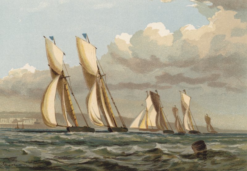 Závod jachet u Ryde, Isle of Wight od Edward after Duncan