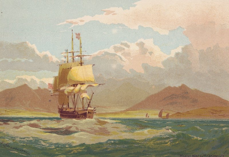 U ostrova Arran (barevná litografie) od Edward (after) Duncan