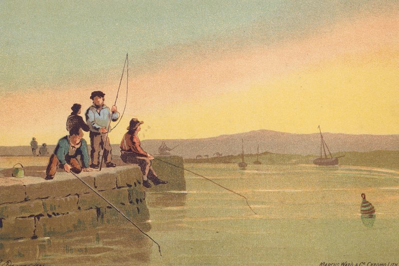 Molo v Berwicku (barevná litografie) od Edward (after) Duncan