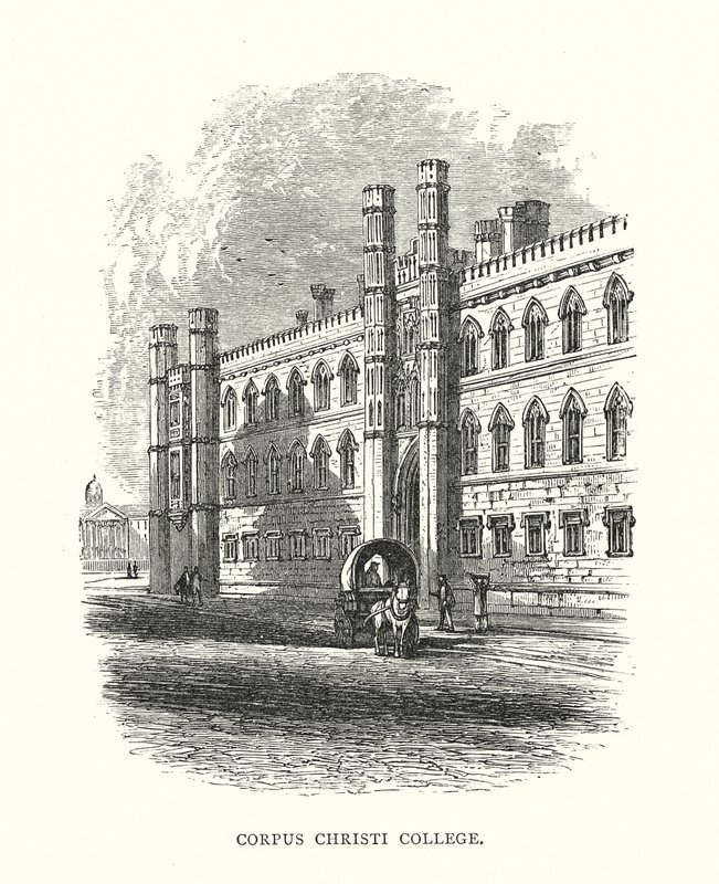 Corpus Christi College (rytina) od Edward (after) Whymper