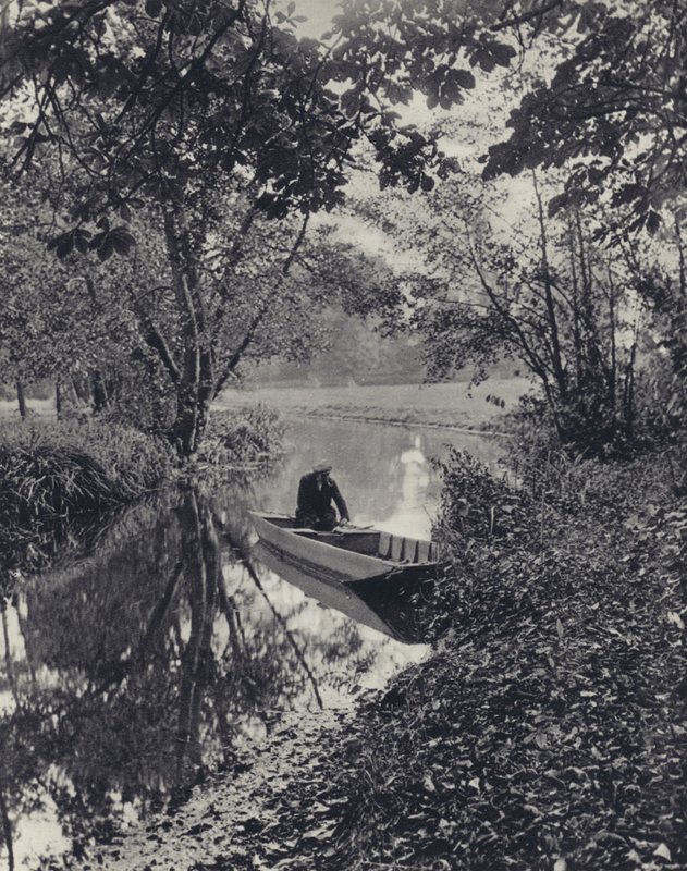 Boční potok na Misbourne (čb fotografie) od Edward Alfred Barton