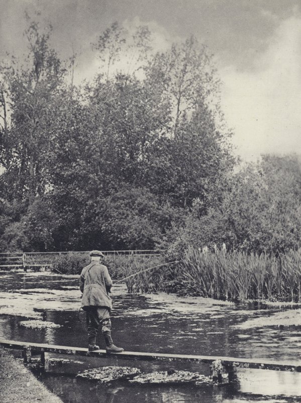 Pod lávkou Chilbolton (čb fotografie) od Edward Alfred Barton