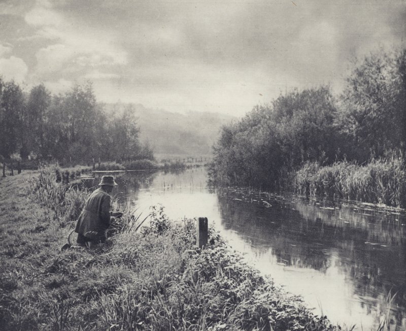 Kennet pod Ramsbury (čb fotografie) od Edward Alfred Barton