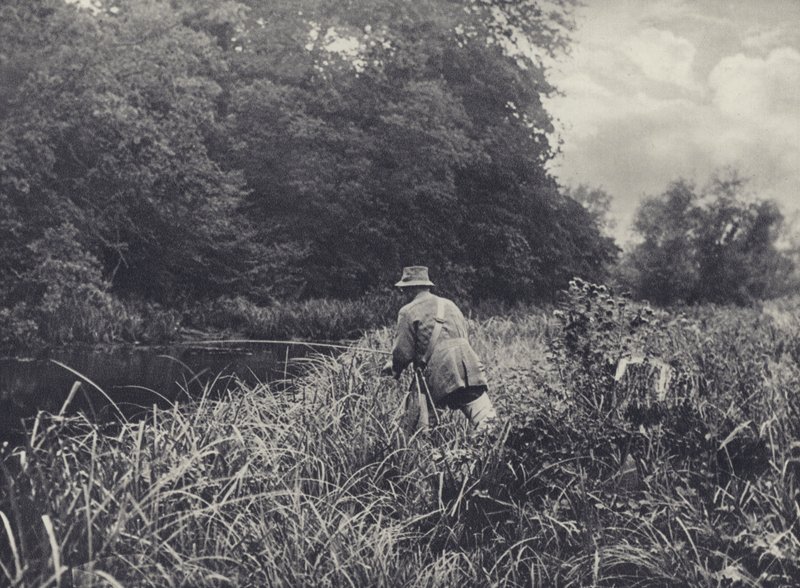 Dolní konec Ramsbury Water (čb fotografie) od Edward Alfred Barton