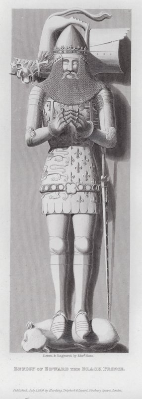 Podobizna Edwarda Černého prince (rytina) od Edward Blore