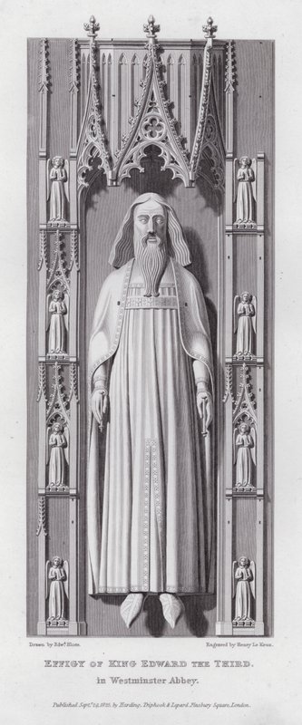 Podobizna krále Edwarda Třetího, ve Westminsterském opatství (rytina) od Edward Blore