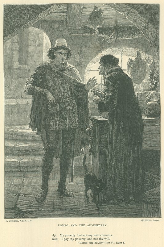Ilustrace pro Romea a Julii od Edward Burne Jones