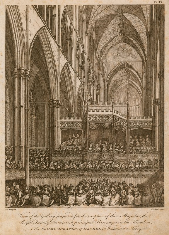 Vzpomínka na Händel, Westminster Abbey, Londýn od Edward Dayes
