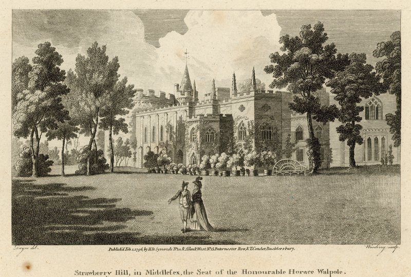 Strawberry Hill, Twickenham, Londýn, sídlo ctihodného Horace Walpolea od Edward Dayes