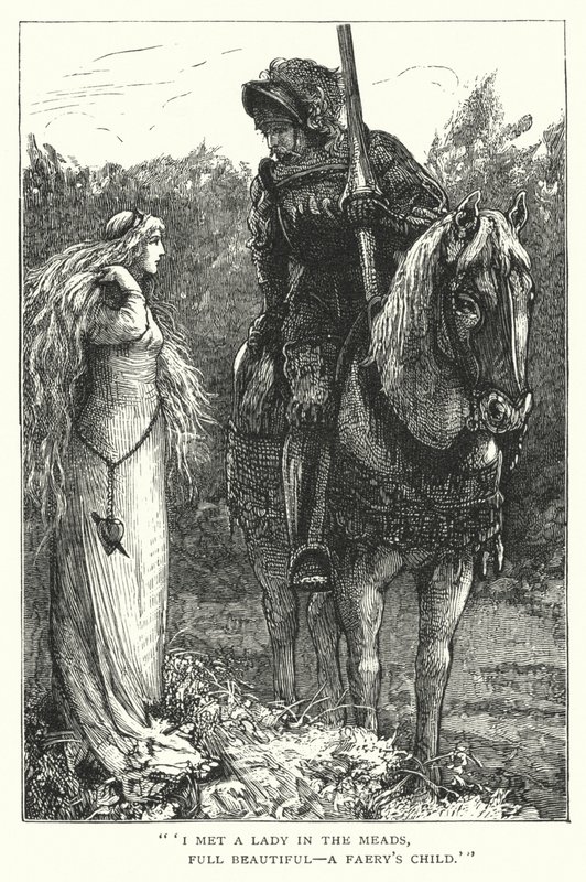 Krásná dáma bez slitování (rytina) od Edward Frederick (after) Brewtnall