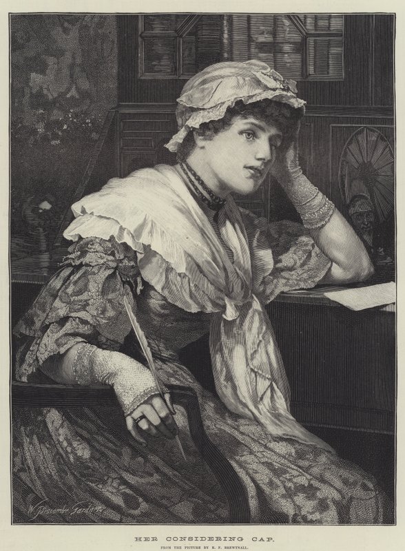 Její zvažující čepice od Edward Frederick Brewtnall