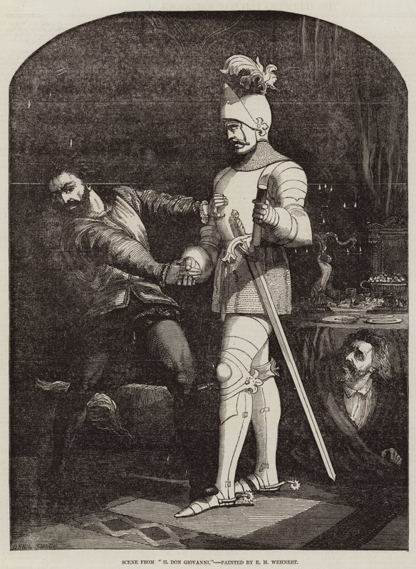 Scéna z Dona Giovanniho od Edward Henry Wehnert