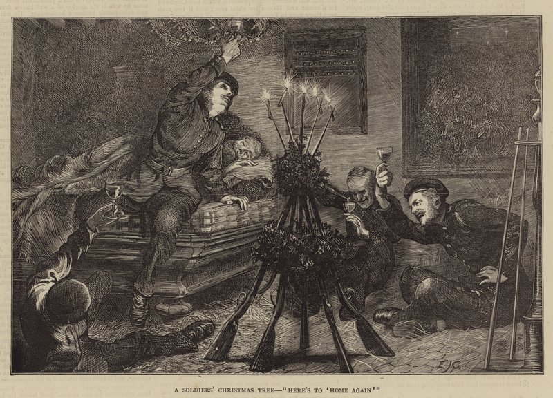 Vánoční strom vojáků, tady je „znovu domů“ od Edward John Gregory