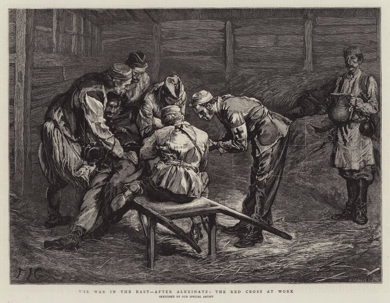 Válka na východě, po Alexinatzovi Červený kříž v práci od Edward John Gregory