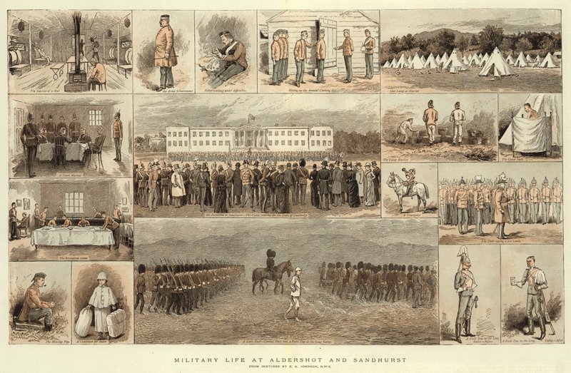Vojenský život v Aldershot a Sandhurst od Edward Killingworth Johnson