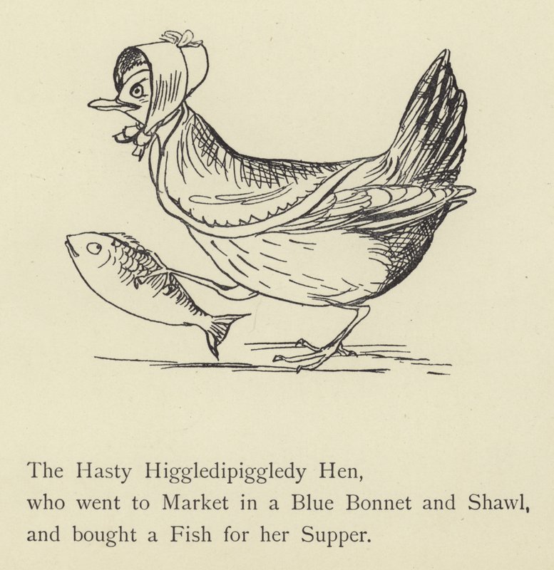 Slepice uspěchaná Higgledy Piggledy od Edward Lear