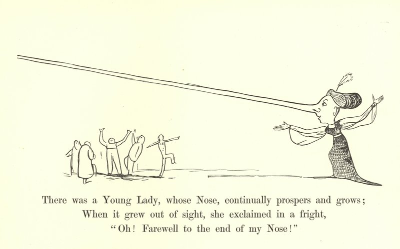 Byla mladá dáma, jejíž Nos neustále prosperuje a roste od Edward Lear