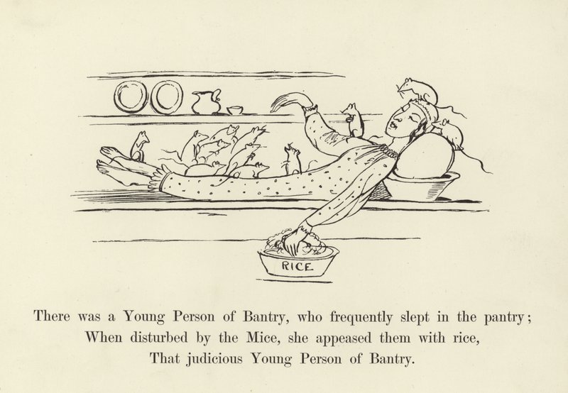 Byl tam mladý člověk z Bantry, který často spal ve spíži od Edward Lear