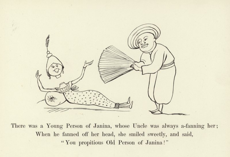 Byla tam Janina Mladá osoba, jejíž strýc ji vždy fandil od Edward Lear