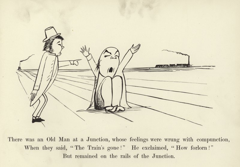 Na křižovatce byl jeden stařec, jehož pocity byly špatné z lítosti. od Edward Lear