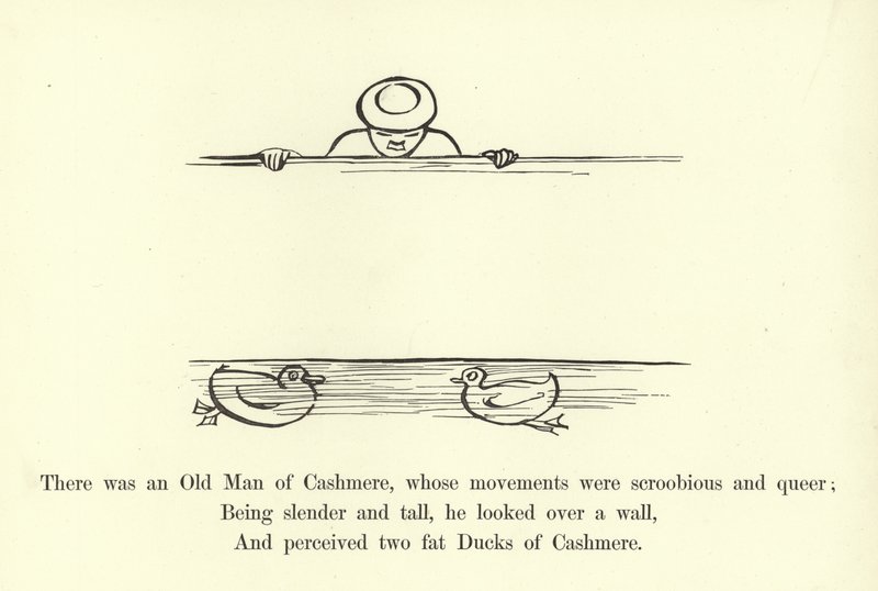 Byl tam Starý muž z Kašmíru, jehož pohyby byly skroobské a podivné od Edward Lear