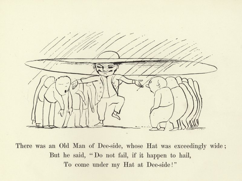 Byl tam starý muž z Dee-side, jehož klobouk byl mimořádně široký od Edward Lear
