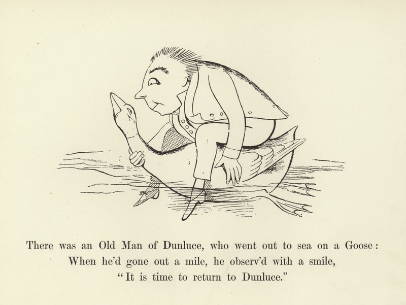 Byl tam starý muž z Dunluce, který se vydal na moře na Huse od Edward Lear